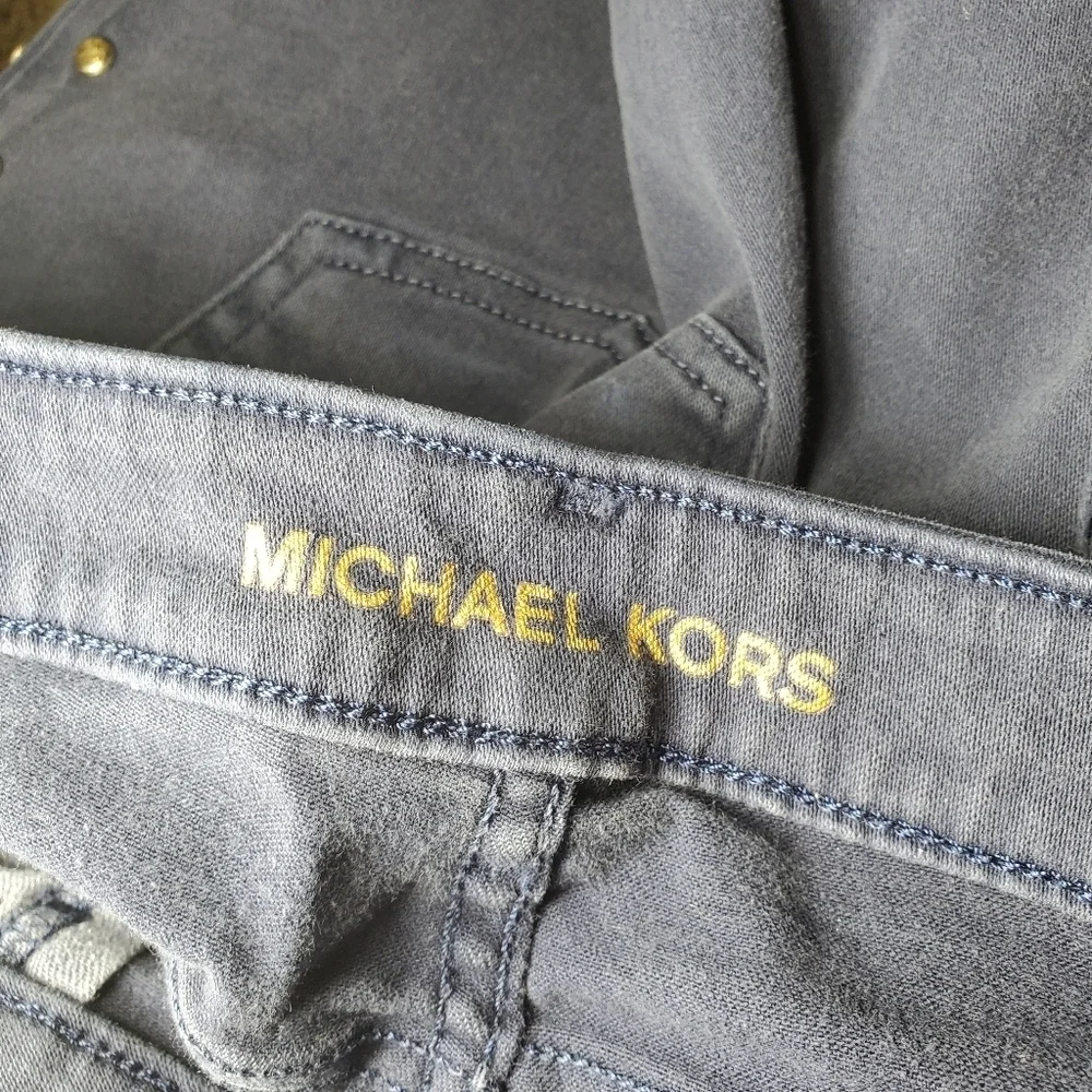 Michael Kors Studded Indigo Blue Raw Hem Women's Shorts Size 2 EUC